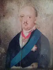 Portret barona Ambrożego Skarżyńskiego znajdujący się w prywatnej kolekcji rodziny Ciesla (XIX w.).