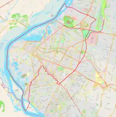 Mapa konturowa Asunción, w centrum znajduje się punkt z opisem „Nuncjatura Apostolska w Paragwaju”