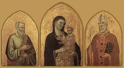 Madonna z Dzieciątkiem ze św. Mateuszem i Mikołajem (1328), Galeria Uffizi Florencja