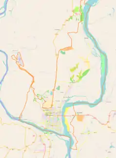 Mapa konturowa Błagowieszczeńska, po lewej nieco u góry znajduje się punkt z opisem „BQS”