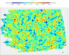 Mikrofalowe promieniowanie tła – potwierdzenie pierwotnej anizotropii (zobacz: satelita WMAP), która spowodowała późniejsze zróżnicowanie gęstości Wszechświata.