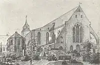 Chór i transept około 1820 r.