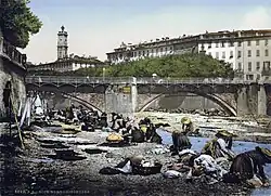 Praczki nad Paillon w Nicei ok. 1900