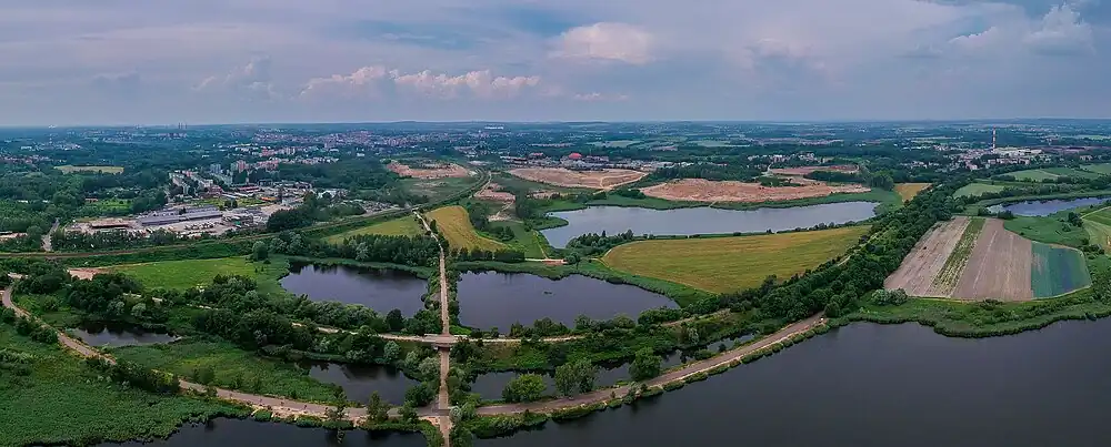 Zespół przyrodniczo-krajobrazowy Żabie Doły z lotu ptaka (2019)