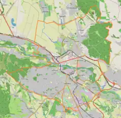 Mapa konturowa Czerniowca, w centrum znajduje się punkt z opisem „Sadhora”