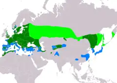 Mapa występowania