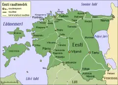 Mapa przebiegu linii kolejowej