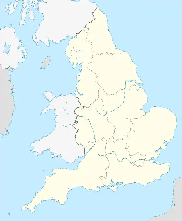 Mapa konturowa Anglii, u góry znajduje się punkt z opisem „Newcastle upon Tyne”