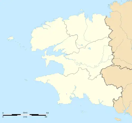 Mapa konturowa Finistère