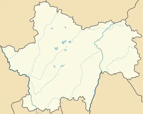 Mapa konturowa Saony i Loary, na dole znajduje się punkt z opisem „Château”