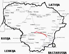 Mapa przebiegu linii kolejowej