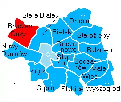 Położenie na mapie powiatu