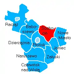 Położenie na mapie powiatu