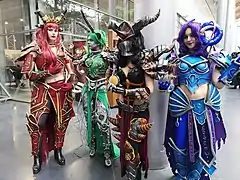 Festiwal Fantastyki Pyrkon – grupa cosplayerek w 2019 roku