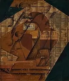 Juan Gris, Butelka rumu i gazeta, 1914