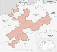 Mapa konturowa Solury, po lewej nieco na dole znajduje się punkt z opisem „Carrosserie Hess AG”