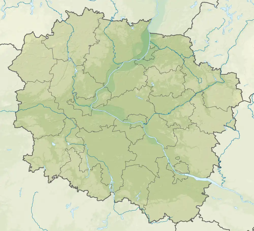 Mapa konturowa województwa kujawsko-pomorskiego, u góry po lewej znajduje się punkt z opisem „Krajeński Park Krajobrazowy”