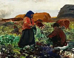 Leon Wyczółkowski „Kopanie buraków II”, 1911, olej na płótnie