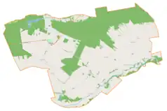 Mapa konturowa gminy Lipie, na dole znajduje się punkt z opisem „Natolin”