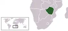 Położenie Zimbabwe