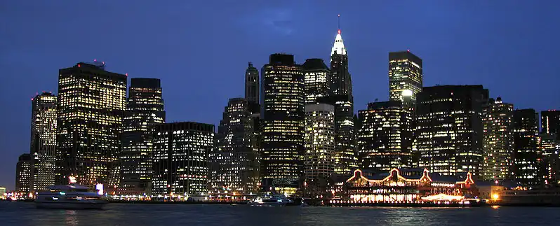 Lower Manhattan nocą