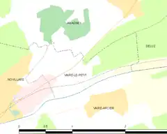 Plan dawnej gminy Vaire-le-Petit