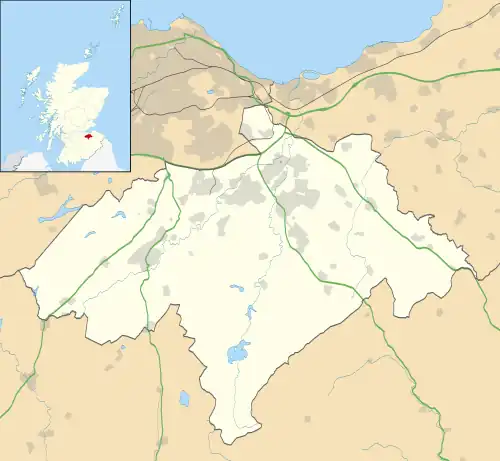 Mapa konturowa Midlothian