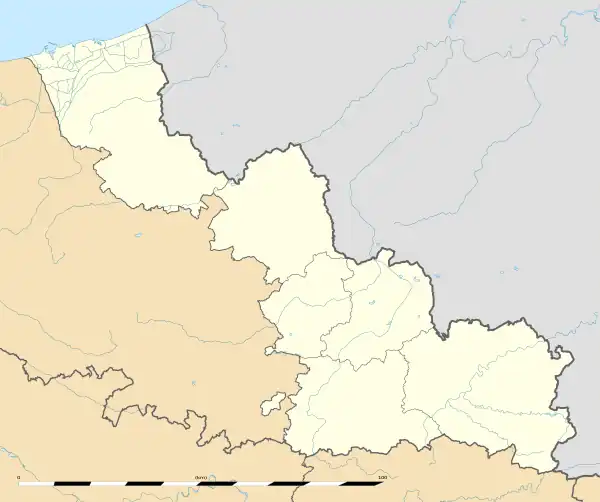 Mapa konturowa Nord, w centrum znajduje się punkt z opisem „Chemy”