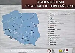 Ogólnopolski szlak kaplic loretańskich.