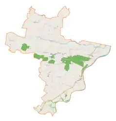 Mapa konturowa gminy Opatowiec, u góry znajduje się punkt z opisem „Gościniec”