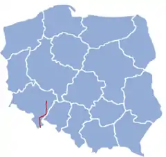 Mapa przebiegu linii kolejowej 276