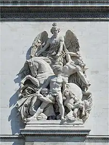 Obrona z 1814 roku (1833-1836), relief z Łuku Triumfalnego