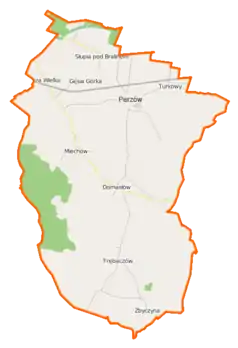 Plan gminy Perzów