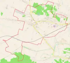 Mapa konturowa Piekoszów, u góry nieco na prawo znajduje się punkt z opisem „Stara Wola”