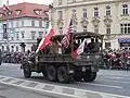 Polska reprezentacja na uroczystościach oswobodzenia w Pilźnie.