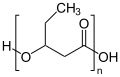 Struktura poli-3-hydroksywalerianu (PHV)