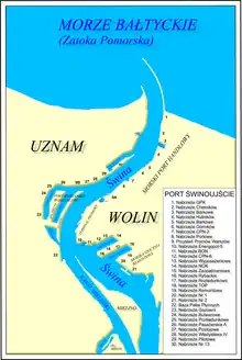 Plan portu morskiego w Świnoujściu