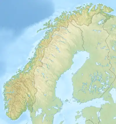 Mapa konturowa Norwegii