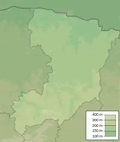 Mapa konturowa obwodu rówieńskiego, na dole znajduje się punkt z opisem „Dermańsko-Ostrogski Park Narodowy”