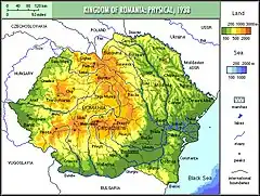 Mapa Królestwa Rumunii