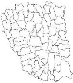 Mapa konturowa okręgu Gałacz, na dole nieco na lewo znajduje się punkt z opisem „Nămoloasa-Sat”