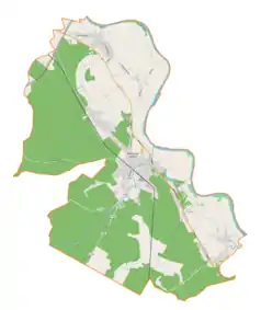 Mapa konturowa gminy Rudnik nad Sanem, na dole po prawej znajduje się punkt z opisem „Górka”