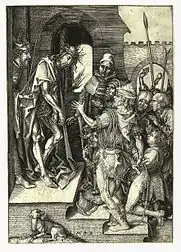 Ecce Homo, engraving from the Passion series by Martin Schongauer