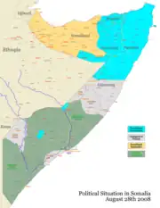 Sytuacja polityczna w Somalii na dzień 28 sierpnia 2008