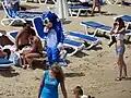 Cosplay Sonica na plaży