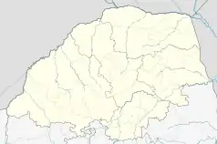 Mapa konturowa Limpopo, po prawej znajduje się punkt z opisem „Phalaborwa”