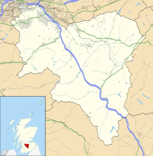 Mapa konturowa South Lanarkshire