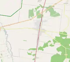 Mapa konturowa Suchowoli, blisko centrum na dole znajduje się punkt z opisem „Suchowola Białostocka”