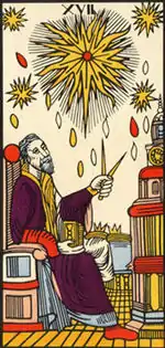 Gwiazda w talii Jacques'a Viéville'a (tarot belgijski).