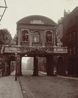 Temple Bar przed rozbiórką w 1878 r.